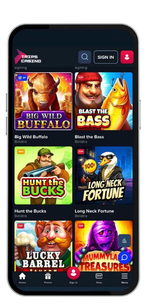 TripsCasino kasino app